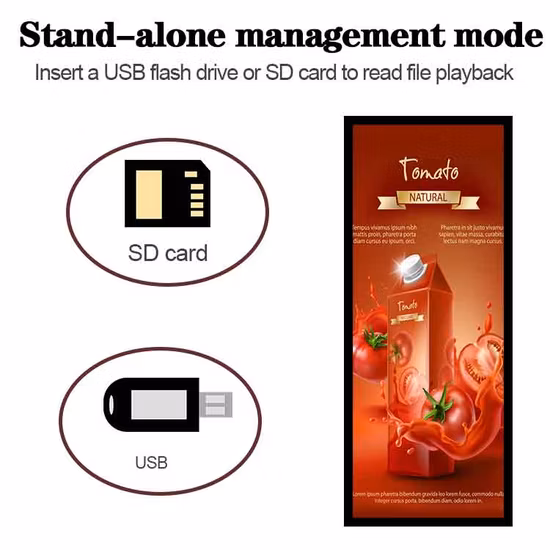 Pantalla de estante de exhibición LCD de barra estirada de monitor ultraancho de precio barato de 28,1 pulgadas