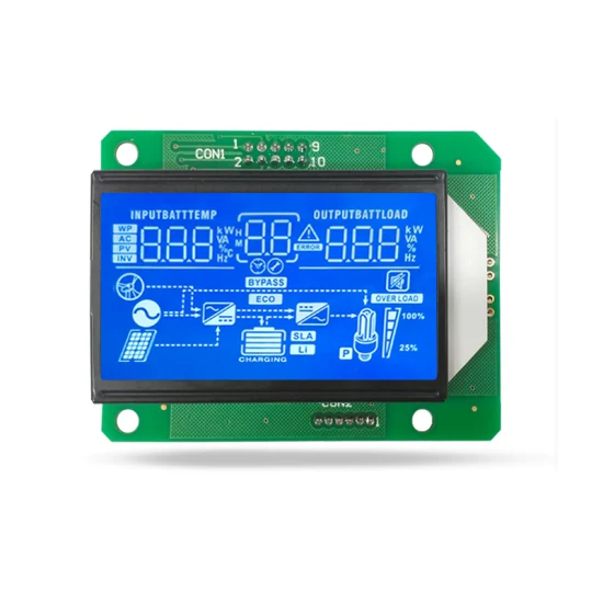 Inversor de energía UPS Módulo de pantalla LCD de 7 segmentos UPS Módulo de pantalla de alimentación ininterrumpida Htn Pantalla de segmento azul